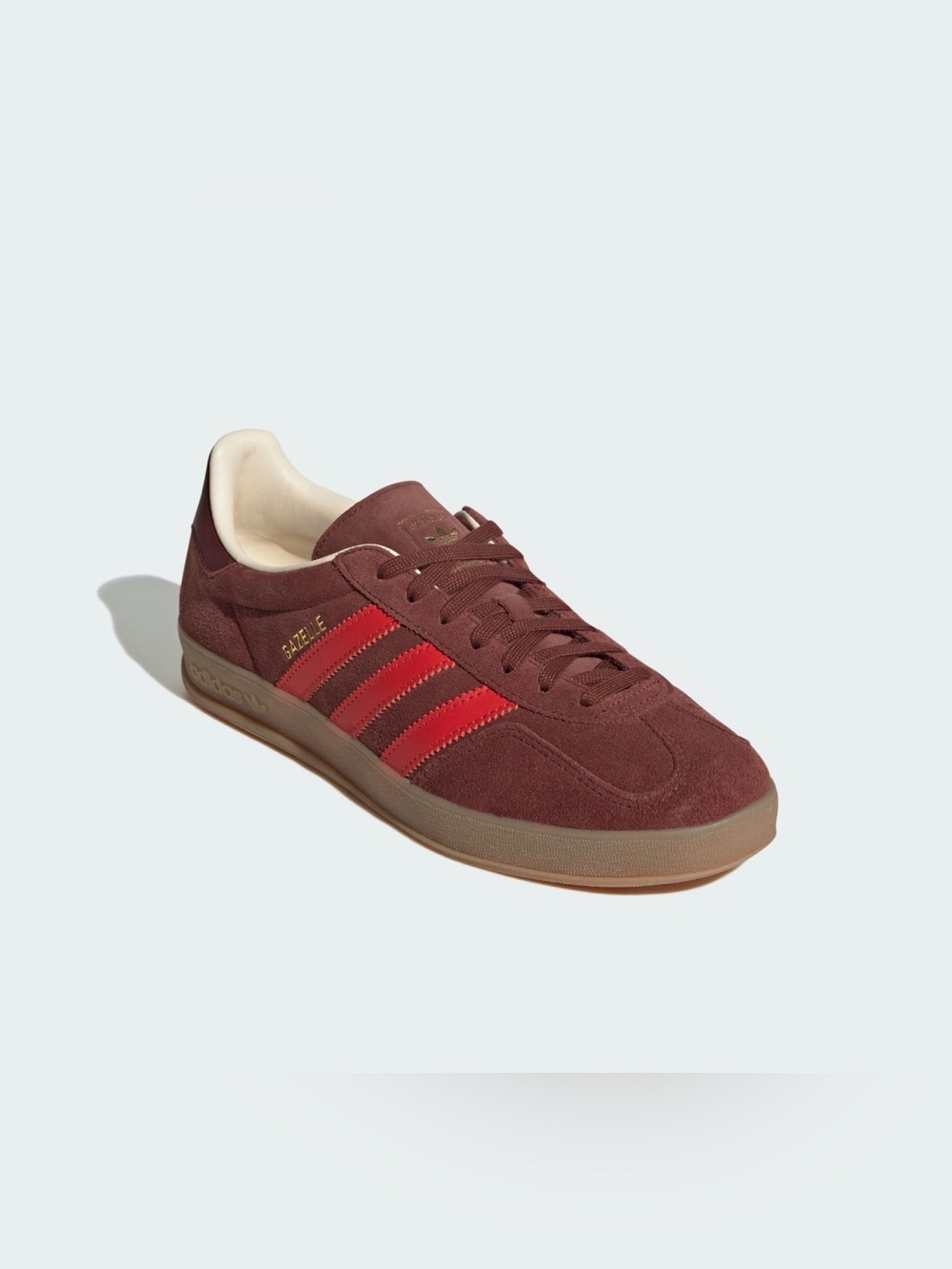 NWT adidas Gazelle Indoor IH9661 Fox Brown Red Gum Suede Sneakers M 8 W 9